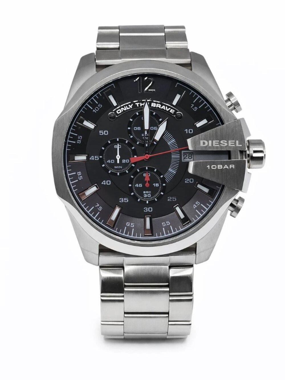 Diesel Mega Chief Men's Silver Stainless Steel Chronograph Watch DZ4417